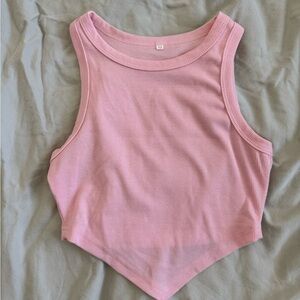 Baby pink size XS triangle tank crop top